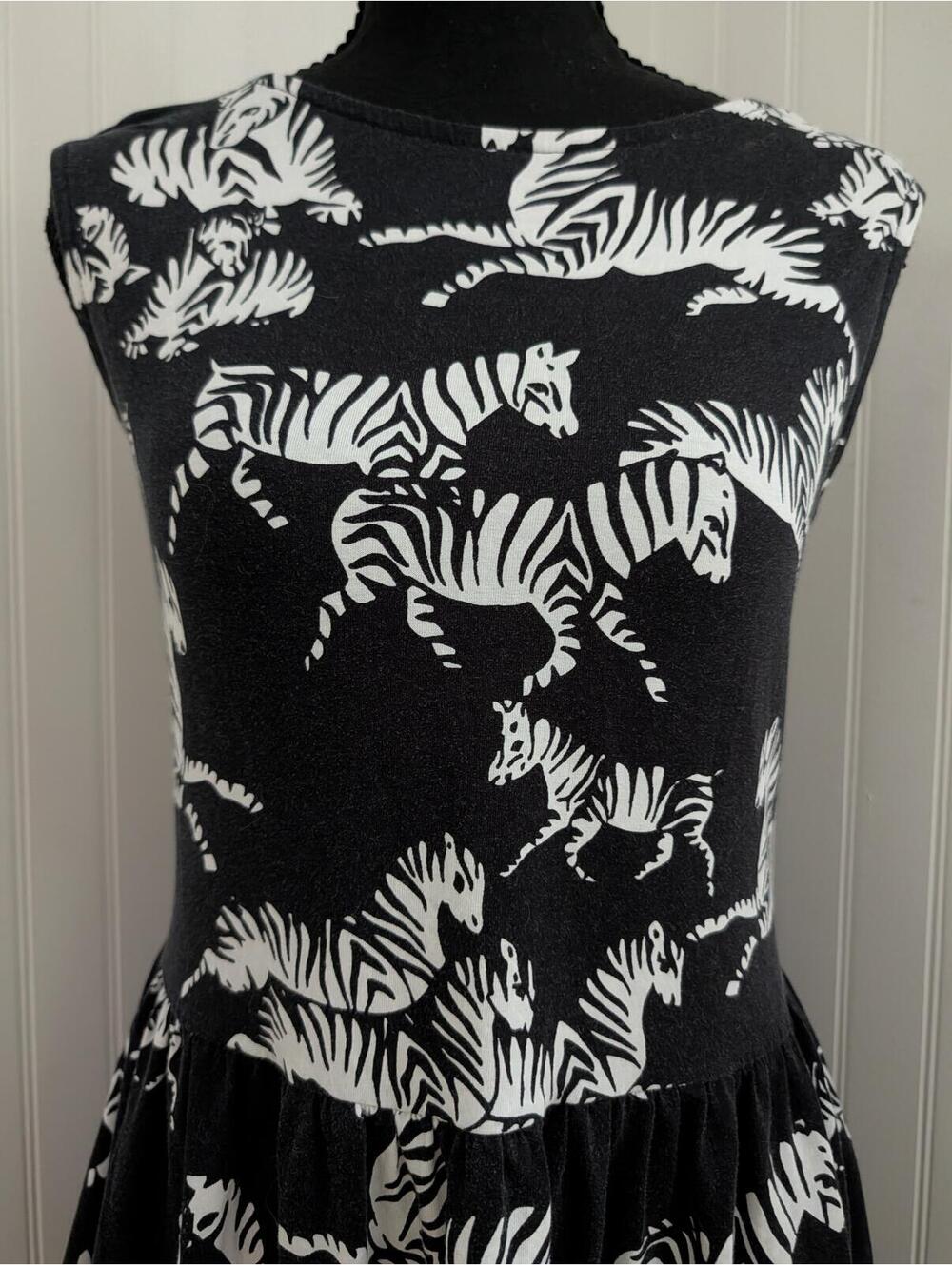 ASOS Black and White Zebra Print Sleeveless Dress UK 16 EU 44 US 12 - Picture 3 of 8